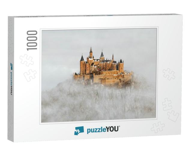 Hohenzollern Castle Over the Clouds, Germany... Jigsaw Puzzle with 1000 pieces