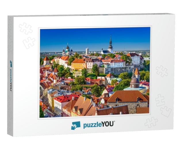 Tallinn, Estonia, Old Town Skyline of Toompea Hill... Jigsaw Puzzle
