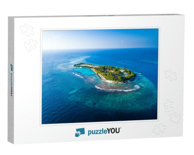 Aerial View of the Tropical Island in the Middle of the I... Jigsaw Puzzle