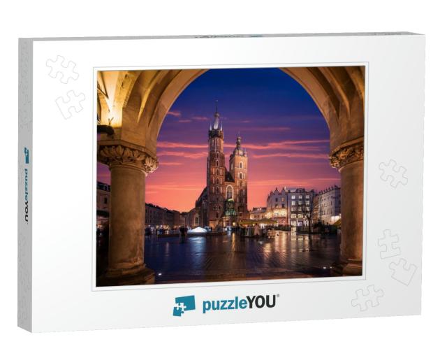 St Mary's Basilica Mariacki Church in the Old Town of Kra... Jigsaw Puzzle