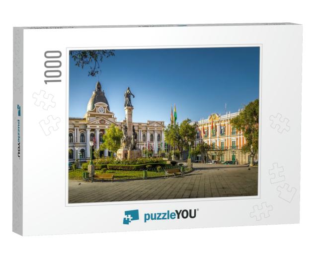 Plaza Murillo & Bolivian Palace of Government - La Paz, B... Jigsaw Puzzle with 1000 pieces
