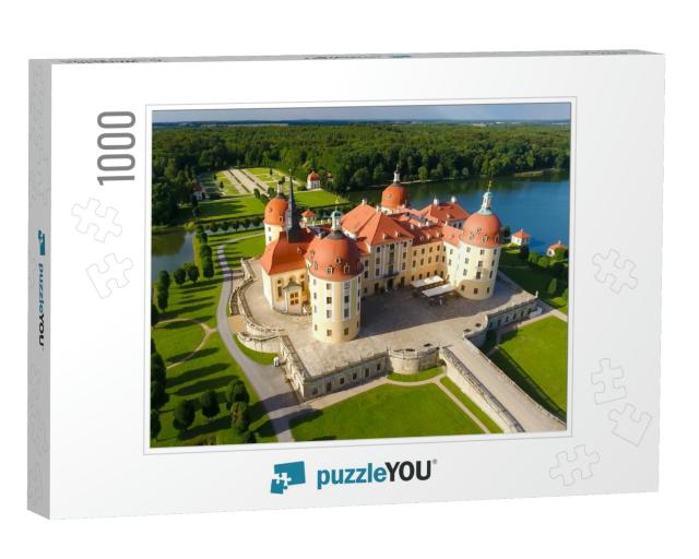 Aerial View of Moritzburg Castle in Saxony - Germany... Jigsaw Puzzle with 1000 pieces