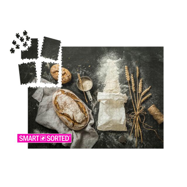 Rustic Bread, Flour Sprinkled from the White Paper Bag, M... | SMART SORTED® | Jigsaw Puzzle with 1000 pieces