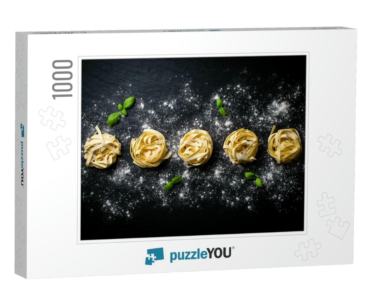 Pasta on Dark Background... Jigsaw Puzzle with 1000 pieces
