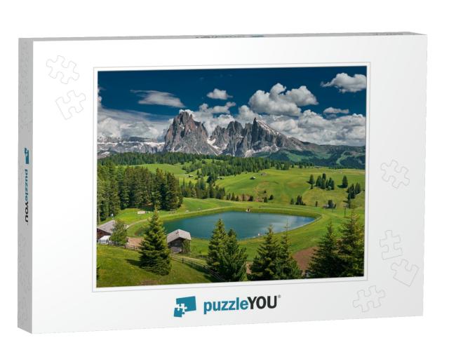 The Landscape Around Alpe Di Siusi/Seiser Alm, the Larges... Jigsaw Puzzle