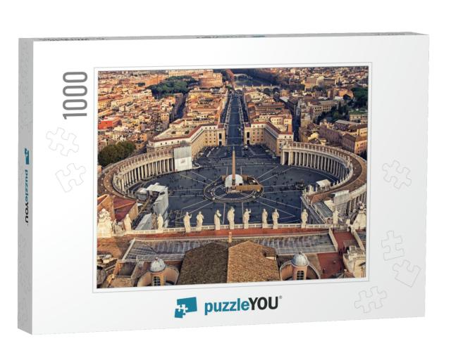 Looking Down Over Piazza San Pietro in Vatican City... Jigsaw Puzzle with 1000 pieces