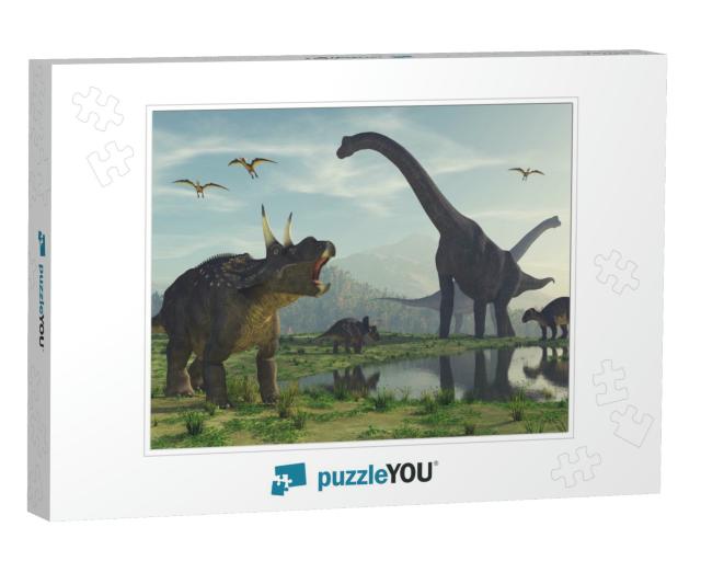 3D Render Dinosaur. This is a 3D Render... Jigsaw Puzzle