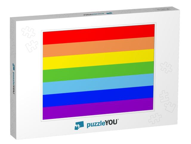 Banner with Colors of the Rainbow Symbol of Peace & Broth... Jigsaw Puzzle