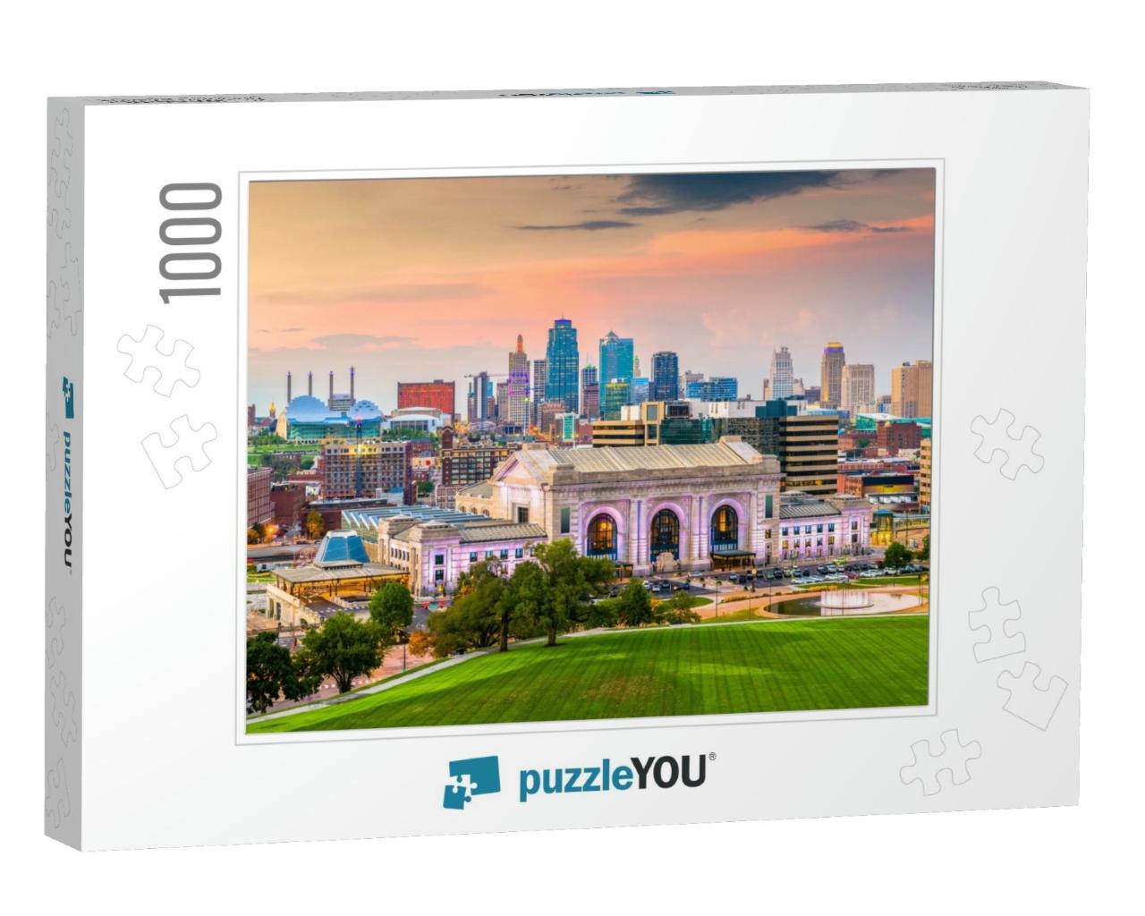 Kansas City, Missouri, USA Downtown Skyline with Union Sta... Jigsaw Puzzle with 1000 pieces