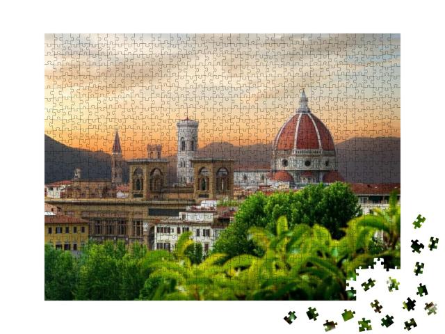 Cathedral of Saint Mary of the Flower in Florence in Autu... Jigsaw Puzzle with 1000 pieces