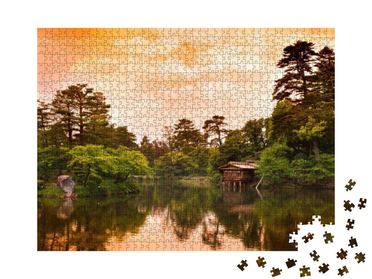 Kenrokuen Garden in Kanazawa, Japan... Jigsaw Puzzle with 1000 pieces