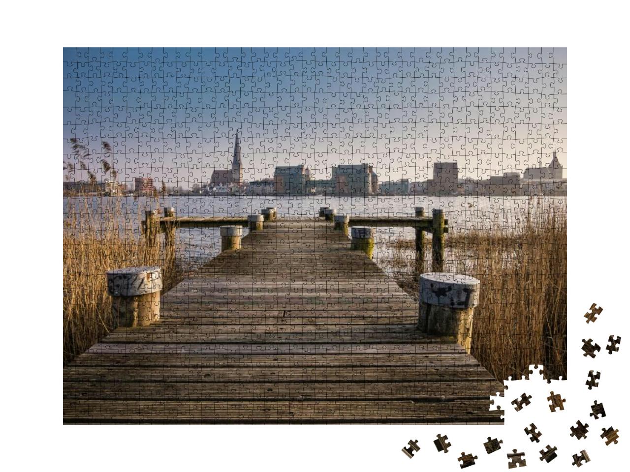 View to the Hanseatic City Rostock Germany... Jigsaw Puzzle with 1000 pieces