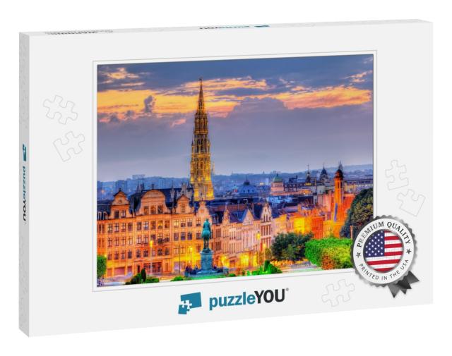 View of Brussels City Center - Belgium... Jigsaw Puzzle