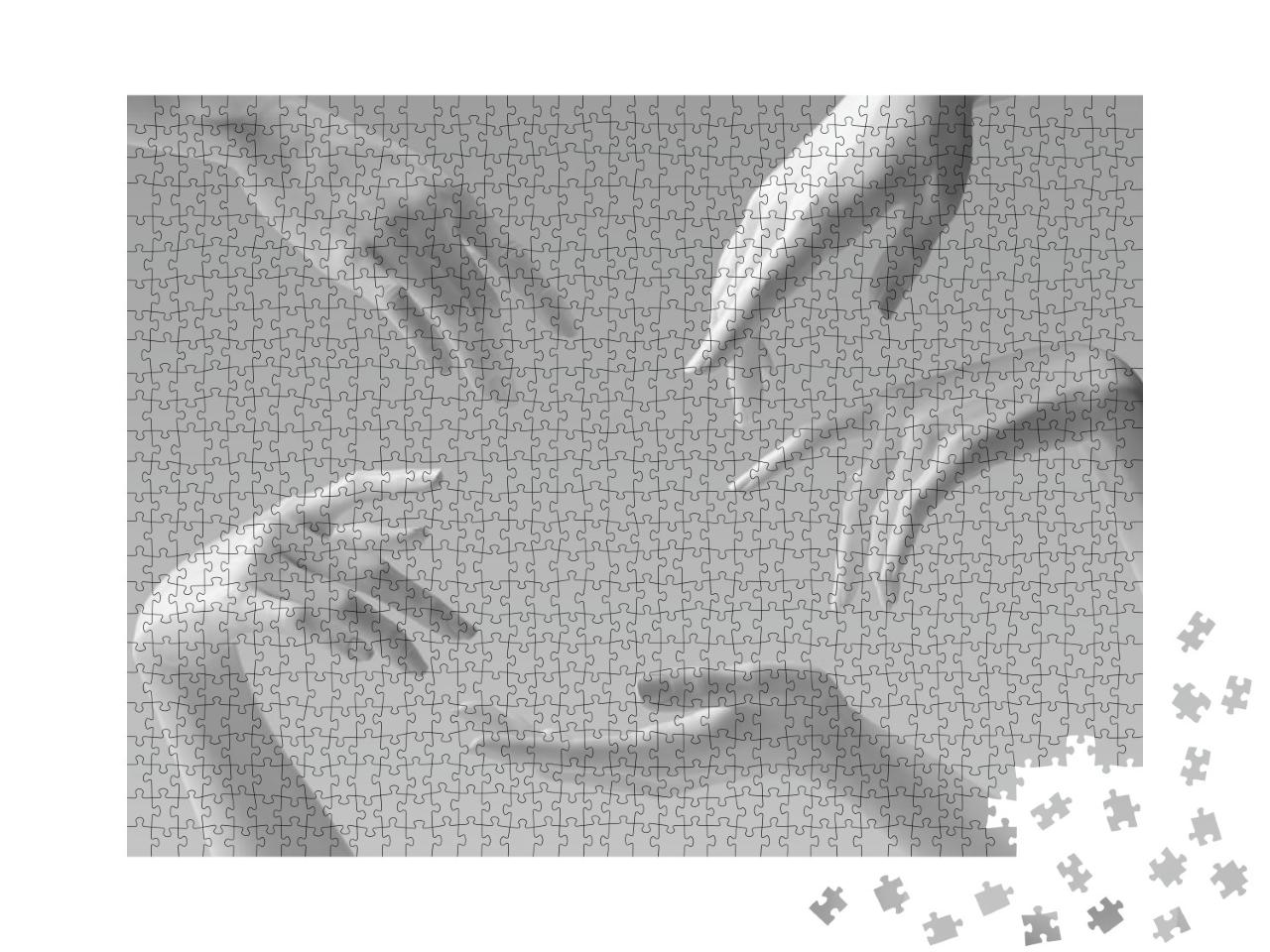 White Woman 3D Hands Showing, Reaching from Above, Pointi... Jigsaw Puzzle with 1000 pieces