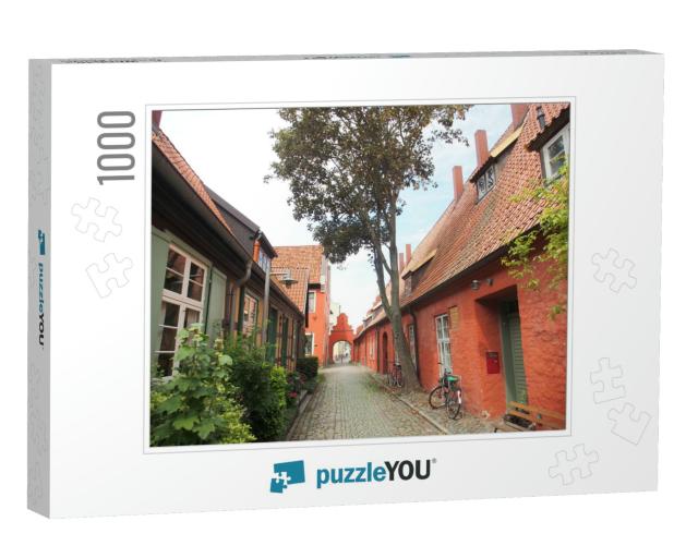 The Beguinage in the Old Town of Stralsund, Germany... Jigsaw Puzzle with 1000 pieces