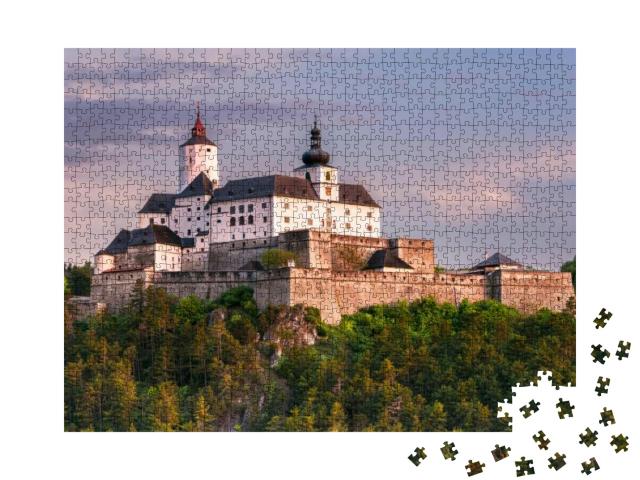 Spring Sunrise Impression of Castle Forchtenstein Burgenl... Jigsaw Puzzle with 1000 pieces