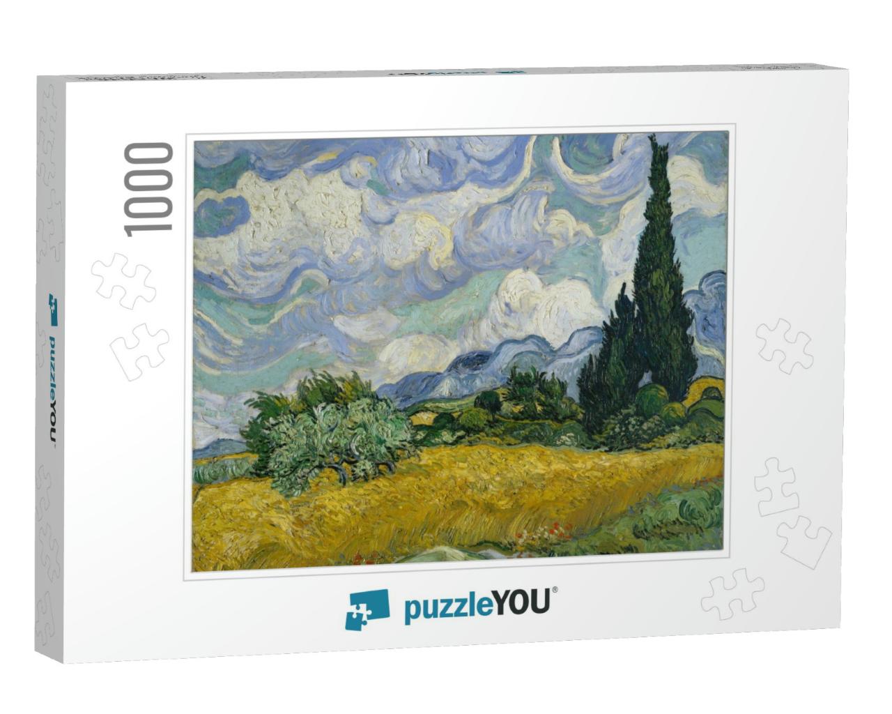 Wheat Field with Cypresses, by Vincent Van Gogh, 1889, Du... Jigsaw Puzzle with 1000 pieces