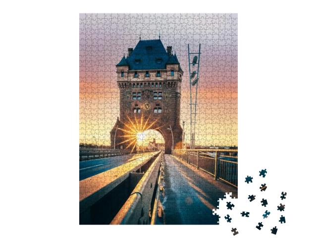 Worms in Germany. the Famous Nibelungen Bridge in the Sun... Jigsaw Puzzle with 1000 pieces