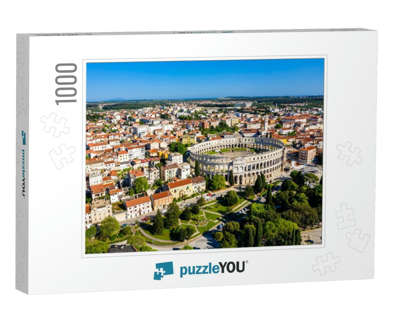Aerial View of the Roman Amphitheatre in Pula, Croatia... Jigsaw Puzzle with 1000 pieces