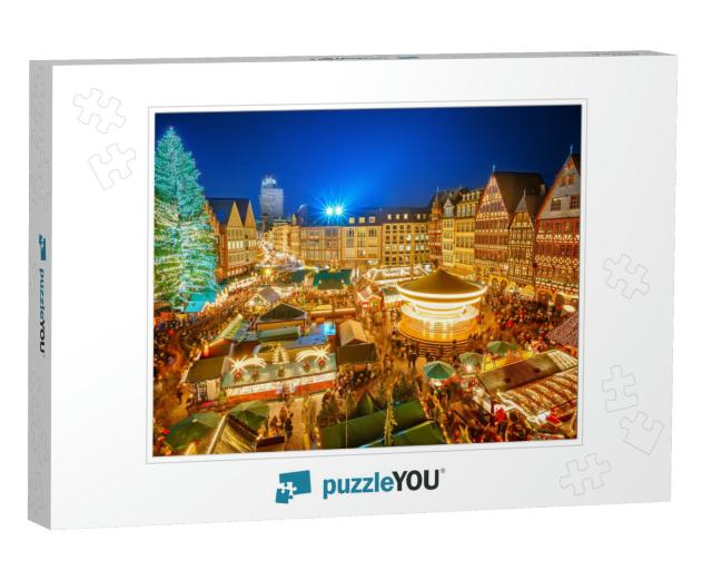 Traditional Christmas Market in the Historic Center of Fr... Jigsaw Puzzle