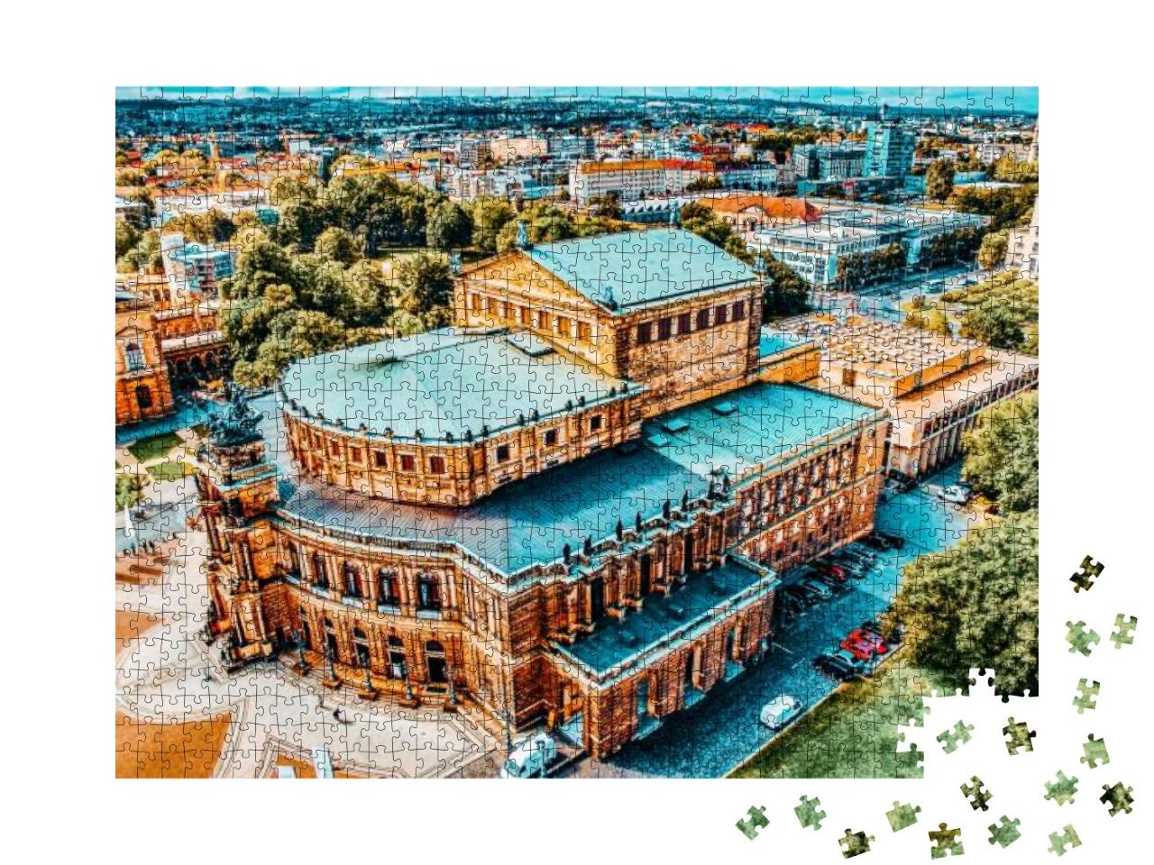Semperoper is the Opera House of the Sachsische Staatsope... Jigsaw Puzzle with 1000 pieces