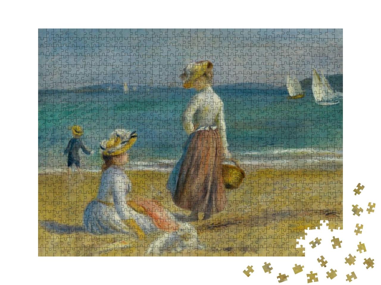 Figures on the Beach, by Auguste Renoir, 1890, French Imp... Jigsaw Puzzle with 1000 pieces