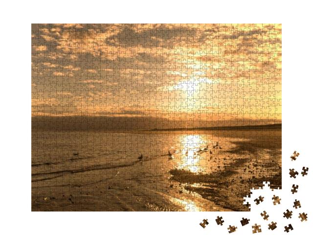 Wonderful Sunset on a Dune Beach on the North Sea Island... Jigsaw Puzzle with 1000 pieces