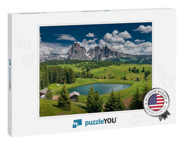 The Landscape Around Alpe Di Siusi/Seiser Alm, the Larges... Jigsaw Puzzle