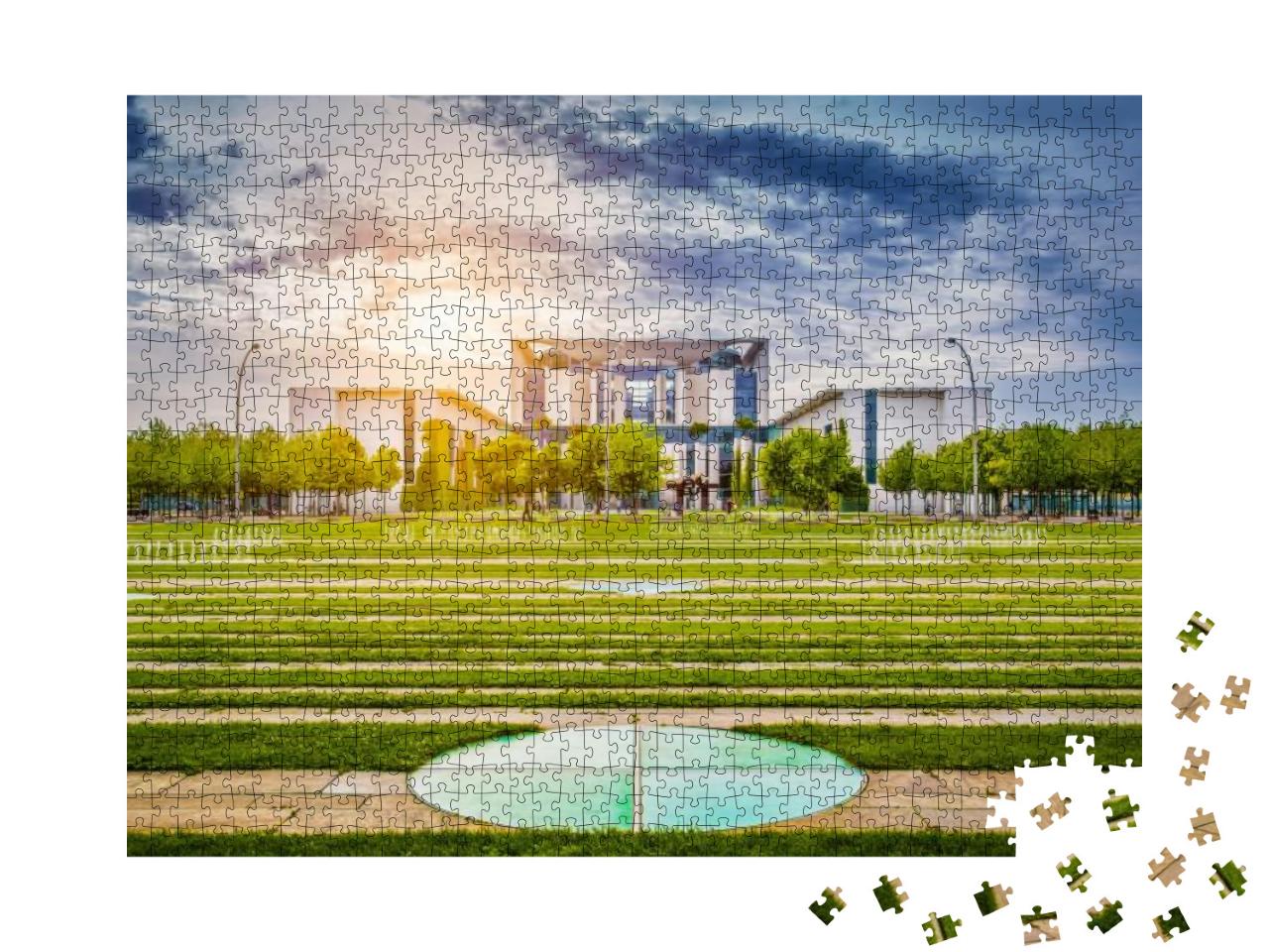 Panoramic View of Bundeskanzleramt German Federal Chancel... Jigsaw Puzzle with 1000 pieces