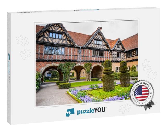 Courtyard of the Cecilienhof Palace, a Palace in Potsdam... Jigsaw Puzzle
