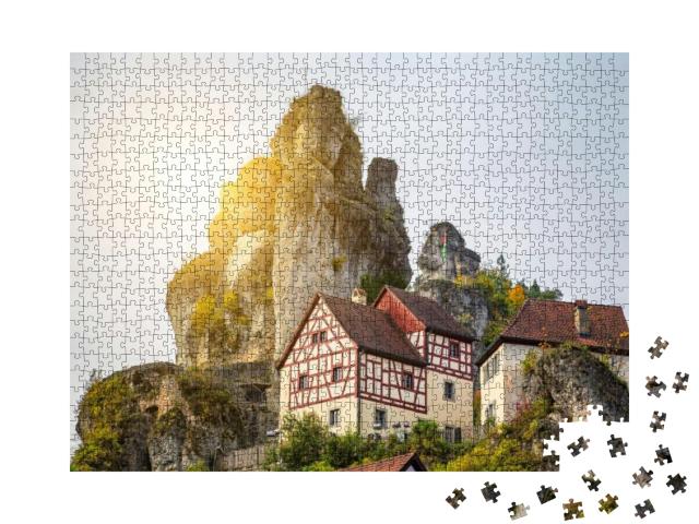 Scenic Panoramic View of Famous Half -Timbered Houses on... Jigsaw Puzzle with 1000 pieces