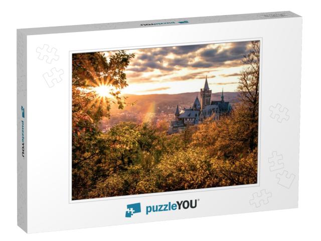 Castle Wernigerode in the Autumn Sunset... Jigsaw Puzzle