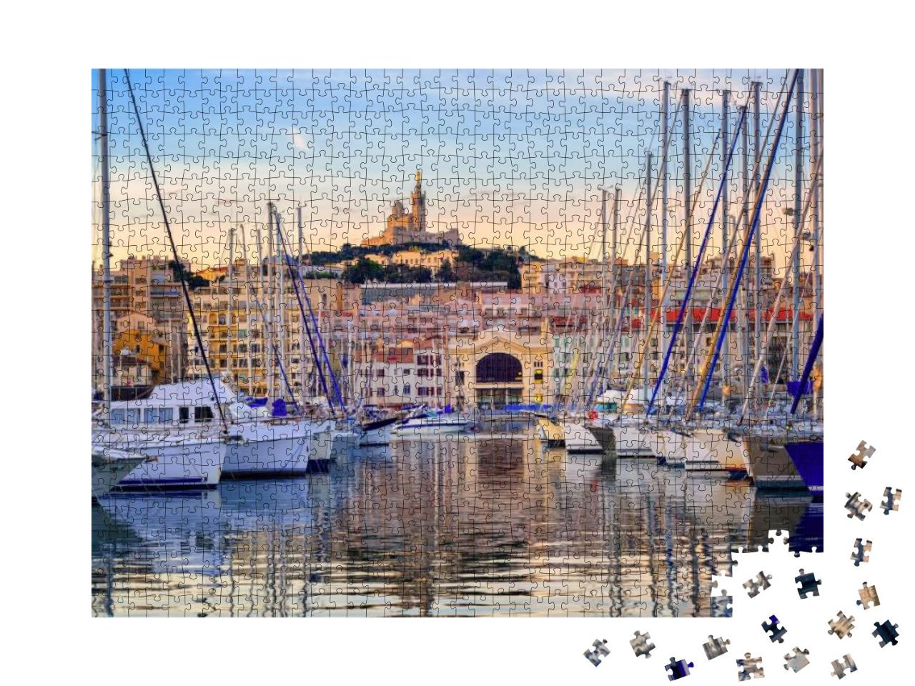 Yachts Reflecting in the Still Water of the Old Vieux Por... Jigsaw Puzzle with 1000 pieces