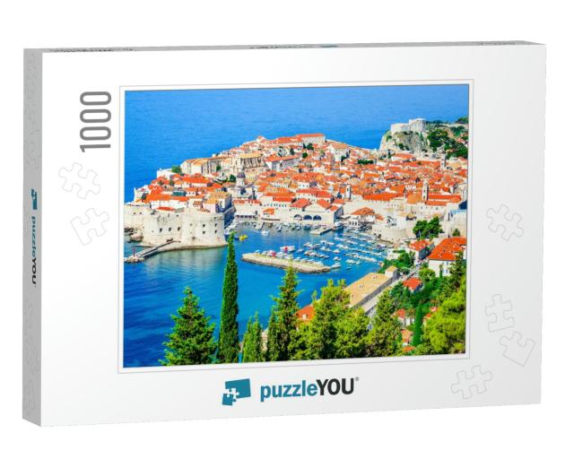Dubrovnik, Croatia. Picturesque View on the Old Town Medi... Jigsaw Puzzle with 1000 pieces