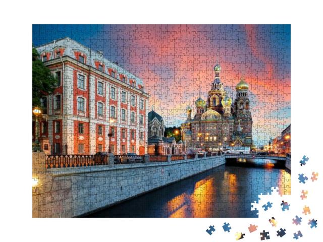 St. Petersburg - Church of the Savior on Spilled Blood, R... Jigsaw Puzzle with 1000 pieces