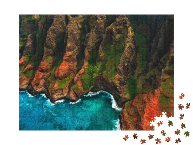 An Aerial Helicopter Tour View of the Pinnacles, Cliffs &... Jigsaw Puzzle with 1000 pieces