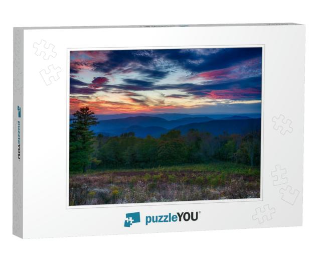 Sunset Over the Blue Ridge Mountains in Shenandoah Nation... Jigsaw Puzzle