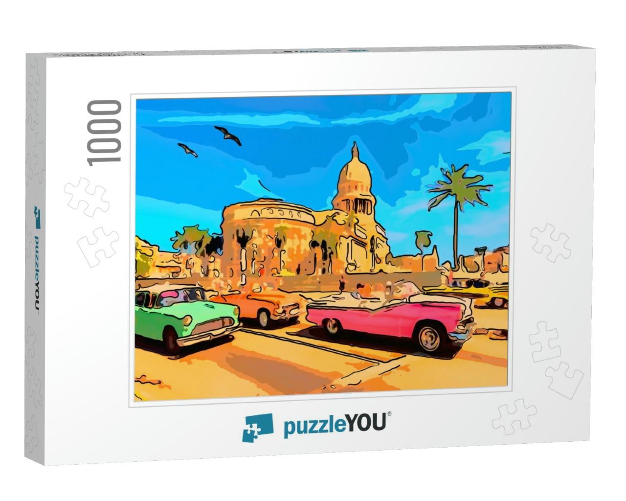 Vacation in the Tropics on an Island in Cuban Havana with... Jigsaw Puzzle with 1000 pieces