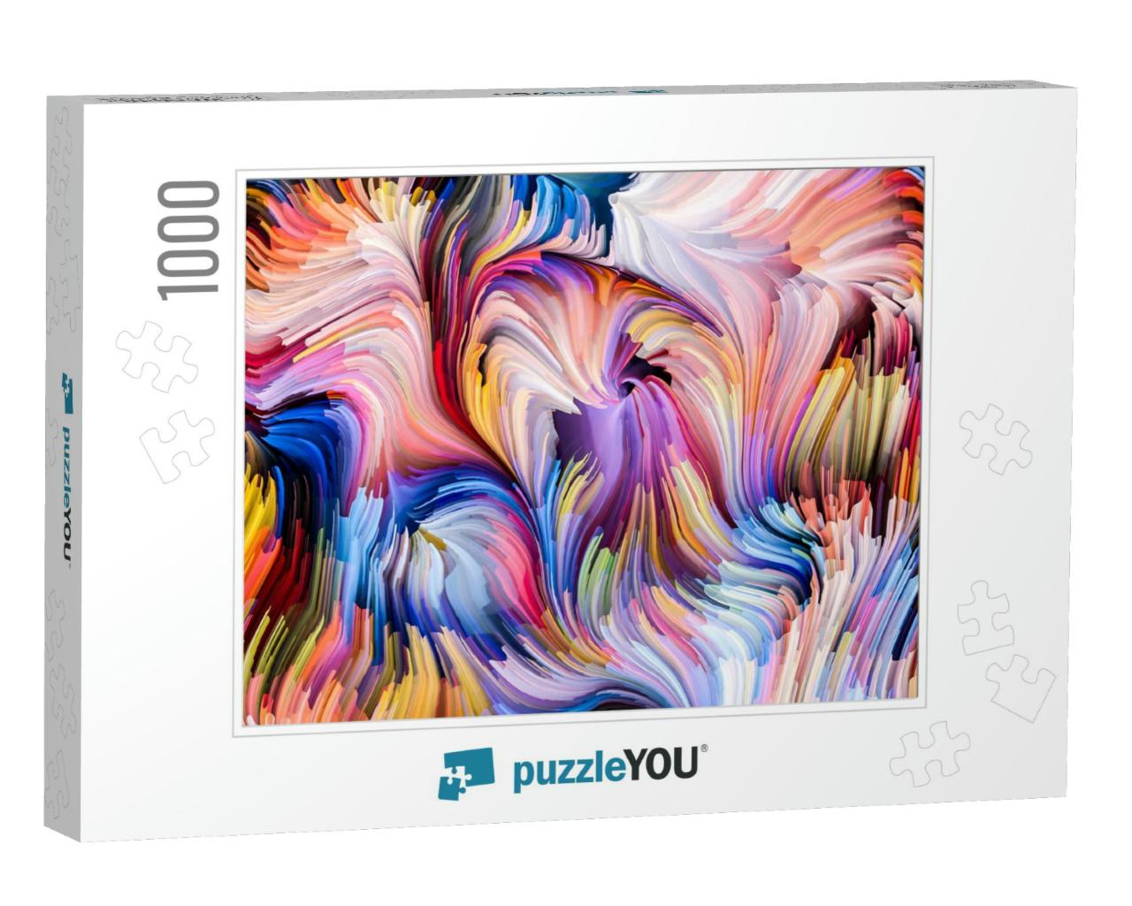 Dynamic Color Series. Composition of Streams of Paint Sui... Jigsaw Puzzle with 1000 pieces