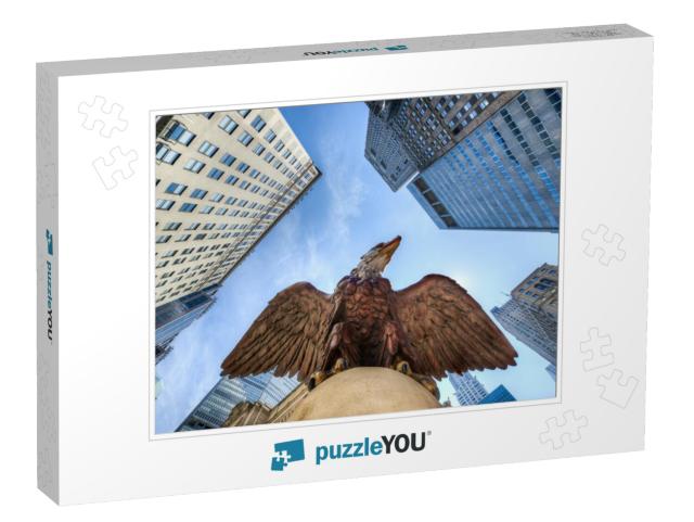 Eagle Statue Perched Over Grand Central Terminal, New Yor... Jigsaw Puzzle