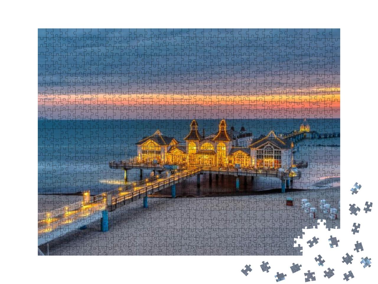The Beautiful Sea Pier of Sellin on Ruegen Island in Germ... Jigsaw Puzzle with 1000 pieces