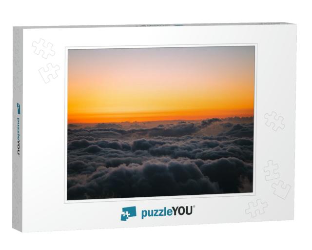 Beautiful Colorful Dramatic Sunset Above Clouds from Hale... Jigsaw Puzzle