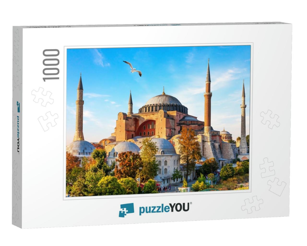 Famous Hagia Sophia Mosque in Istanbul, Turkey... Jigsaw Puzzle with 1000 pieces