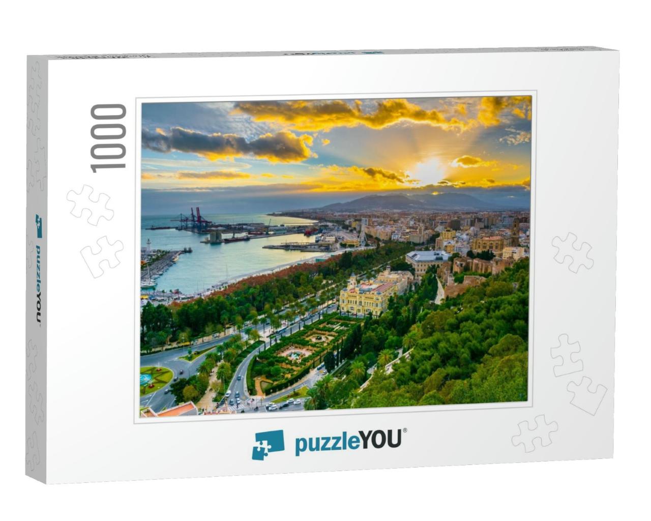 Aerial View of Malaga Taken from Gibralfaro Castle Includ... Jigsaw Puzzle with 1000 pieces