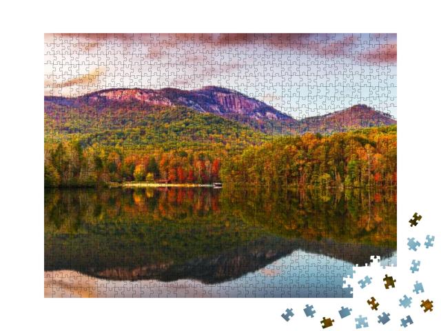 Table Rock Mountain, Pickens, South Carolina, USA Lake Vie... Jigsaw Puzzle with 1000 pieces