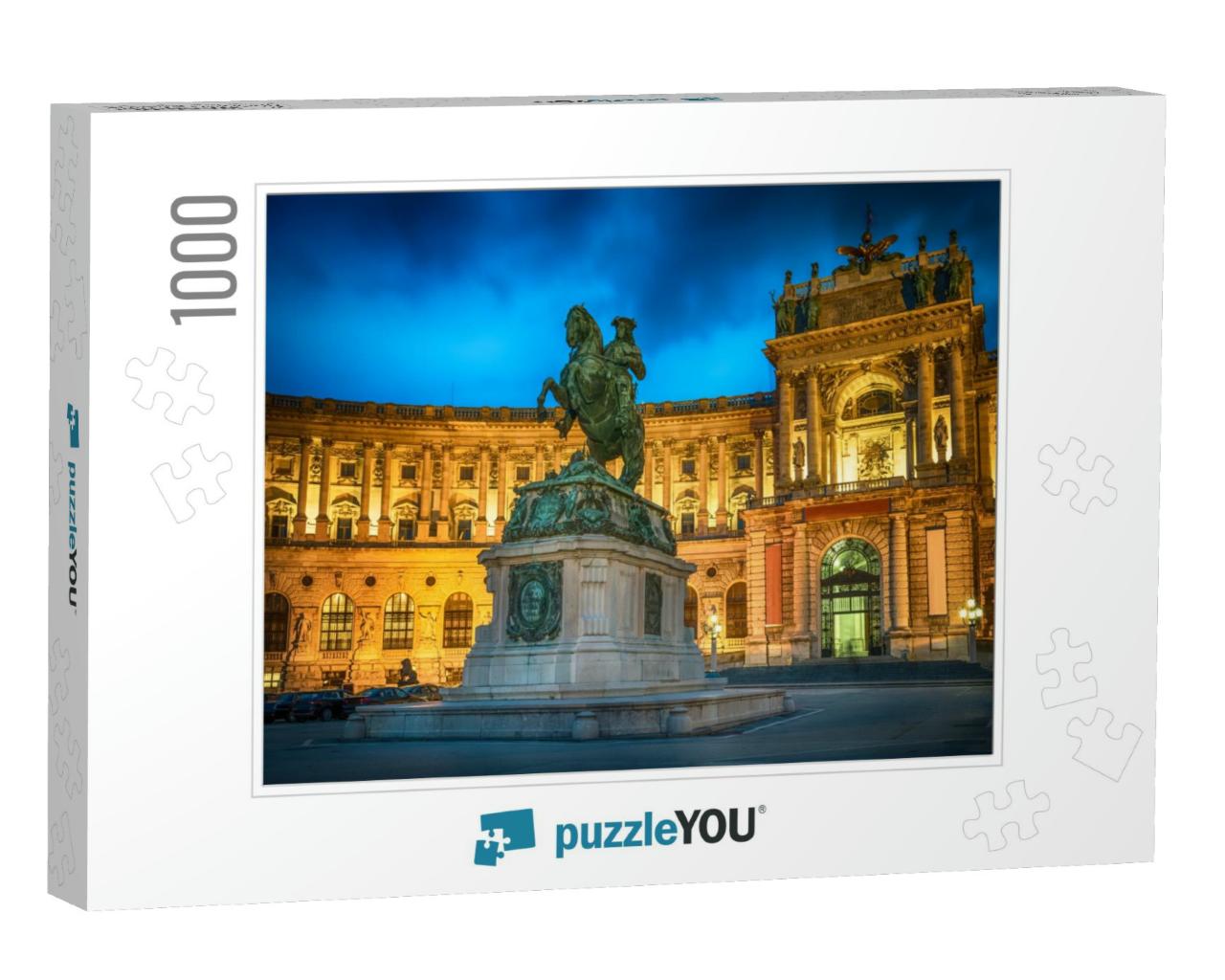 Statue of Emperor Joseph Ii. Hofburg Palace in Vienna Aus... Jigsaw Puzzle with 1000 pieces