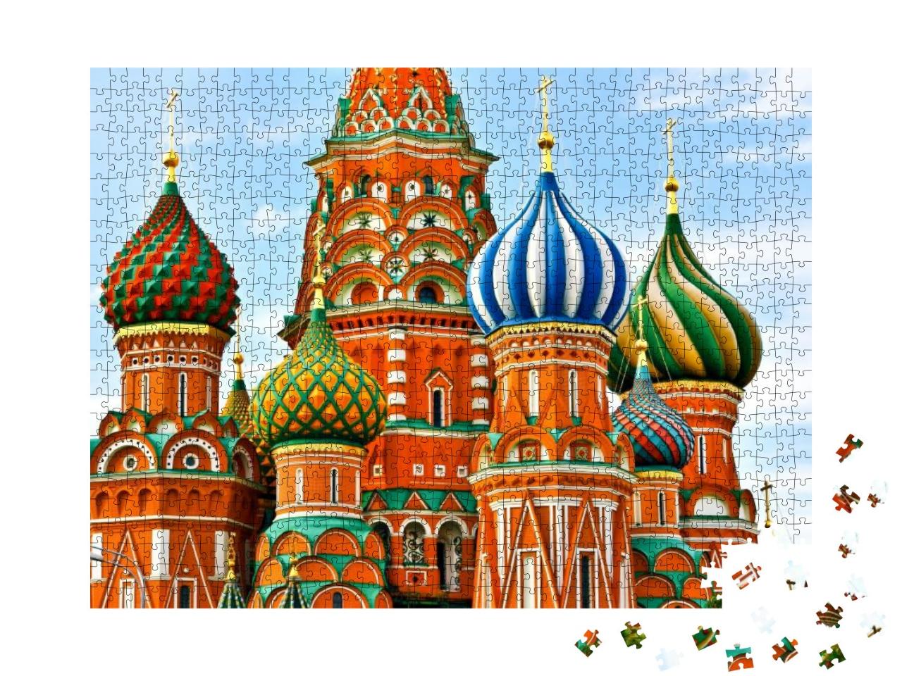 St Basils Cathedral on Red Square in Moscow... Jigsaw Puzzle with 1000 pieces