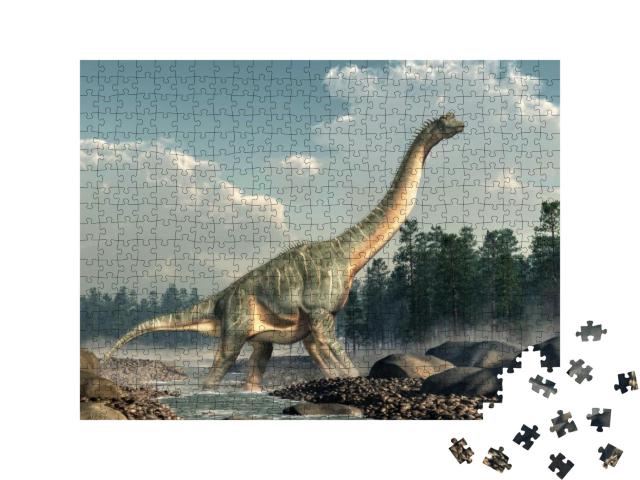 Brachiosaurus Was a Sauropod Dinosaur, One of the Largest... Jigsaw Puzzle with 500 pieces