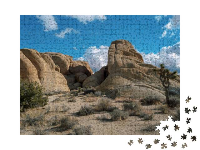 A Low Angle Shot of Beautiful Rocks in Joshua National Pa... Jigsaw Puzzle with 1000 pieces