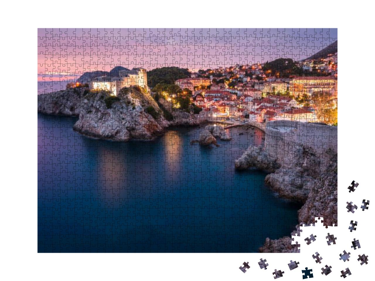 Medieval Fortresses, Lovrijenac & Bokar in Dubrovnik Afte... Jigsaw Puzzle with 1000 pieces
